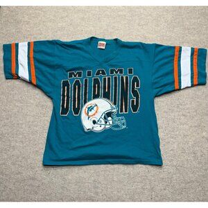Vintage 80's Team Rated Made in USA Miami Dolphins NFL T-shirt Size Medium
